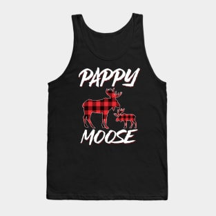 Red Plaid Pappy Moose Matching Family Pajama Christmas Gift Tank Top